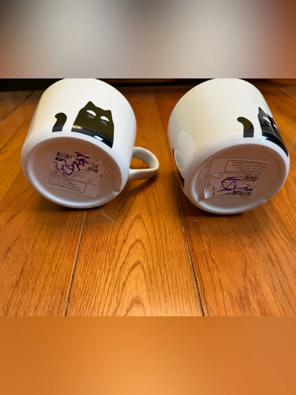 IKEA KUSTFYR Halloween Cat Mugs Set of 2